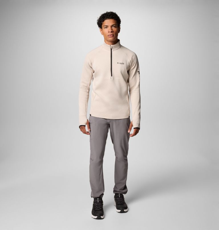 men crystal leaf omni-heat helix half zip pullover