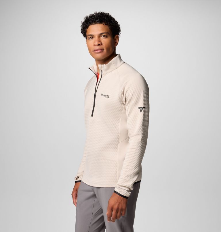 men crystal leaf omni-heat helix half zip pullover