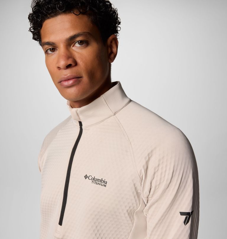 men crystal leaf omni-heat helix half zip pullover