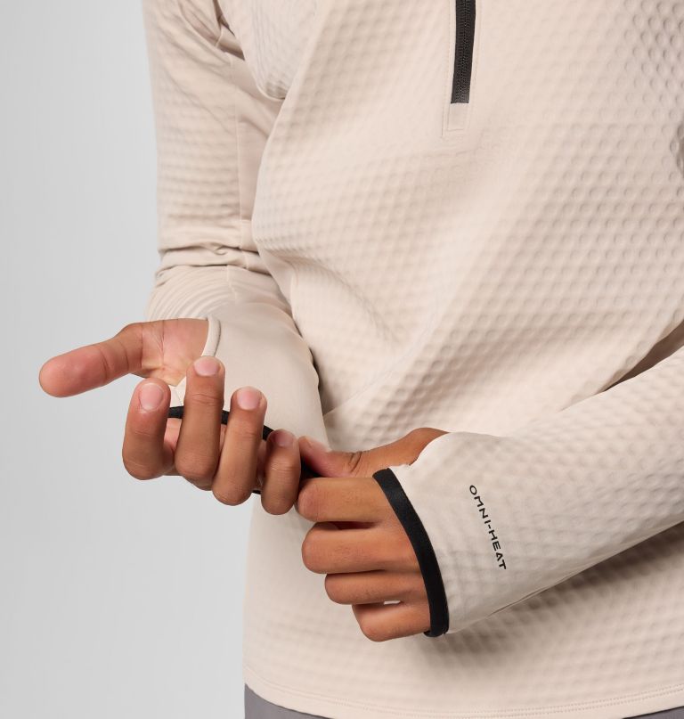 men crystal leaf omni-heat helix half zip pullover