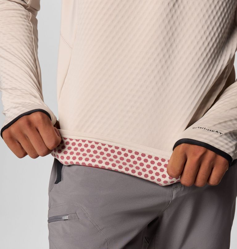 men crystal leaf omni-heat helix half zip pullover