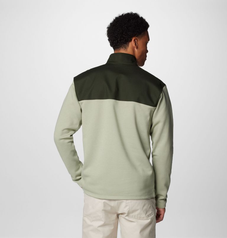 men pitchstone overlay half snap pullover