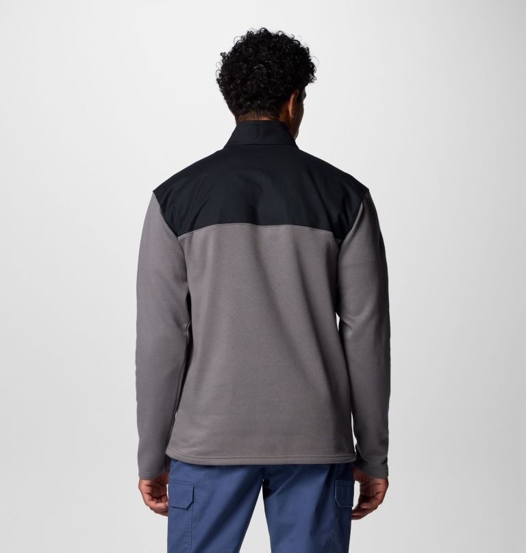 men pitchstone overlay half snap pullover