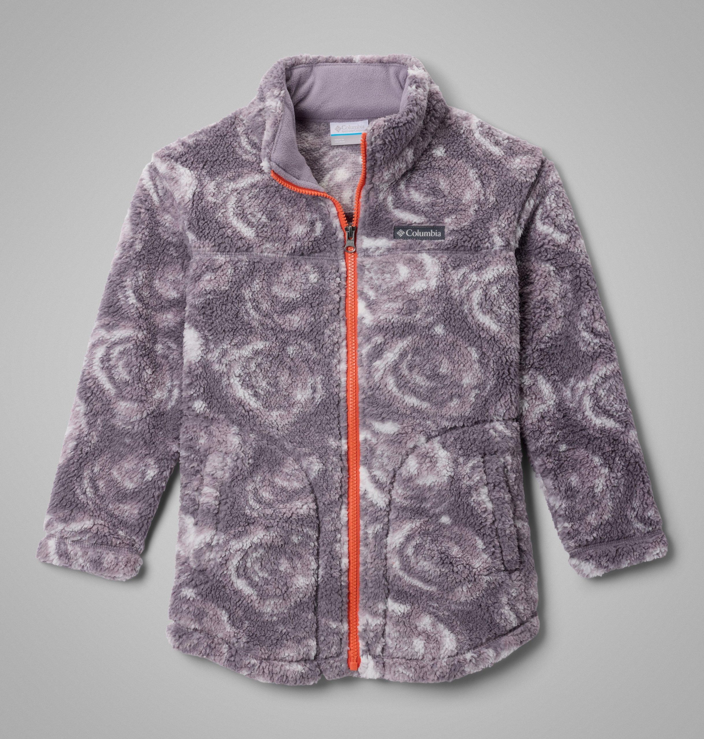 west bend fleecejack met print en volledige ritssluiting voor meisjes