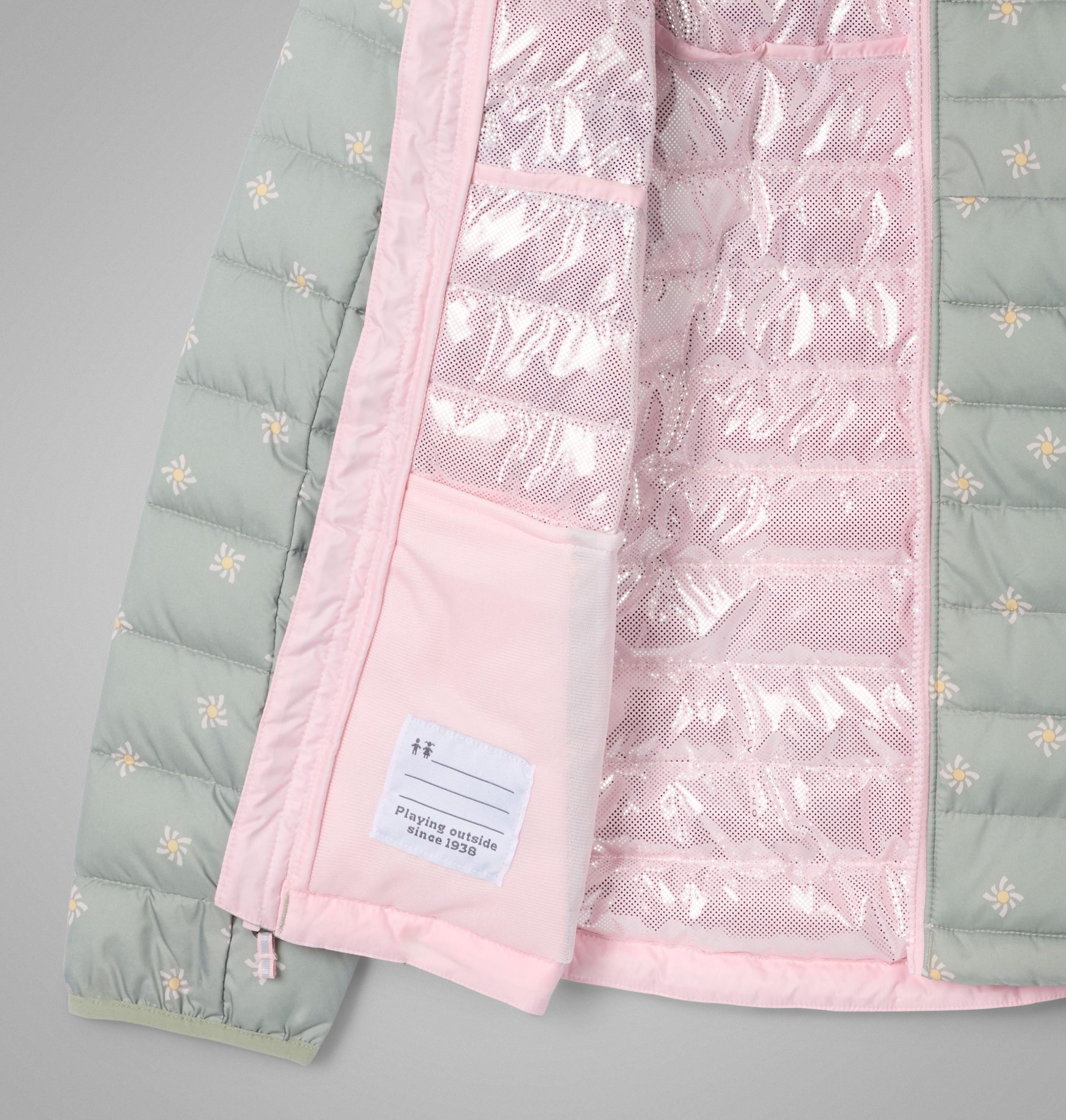 kinderjas met capuchon en witte print