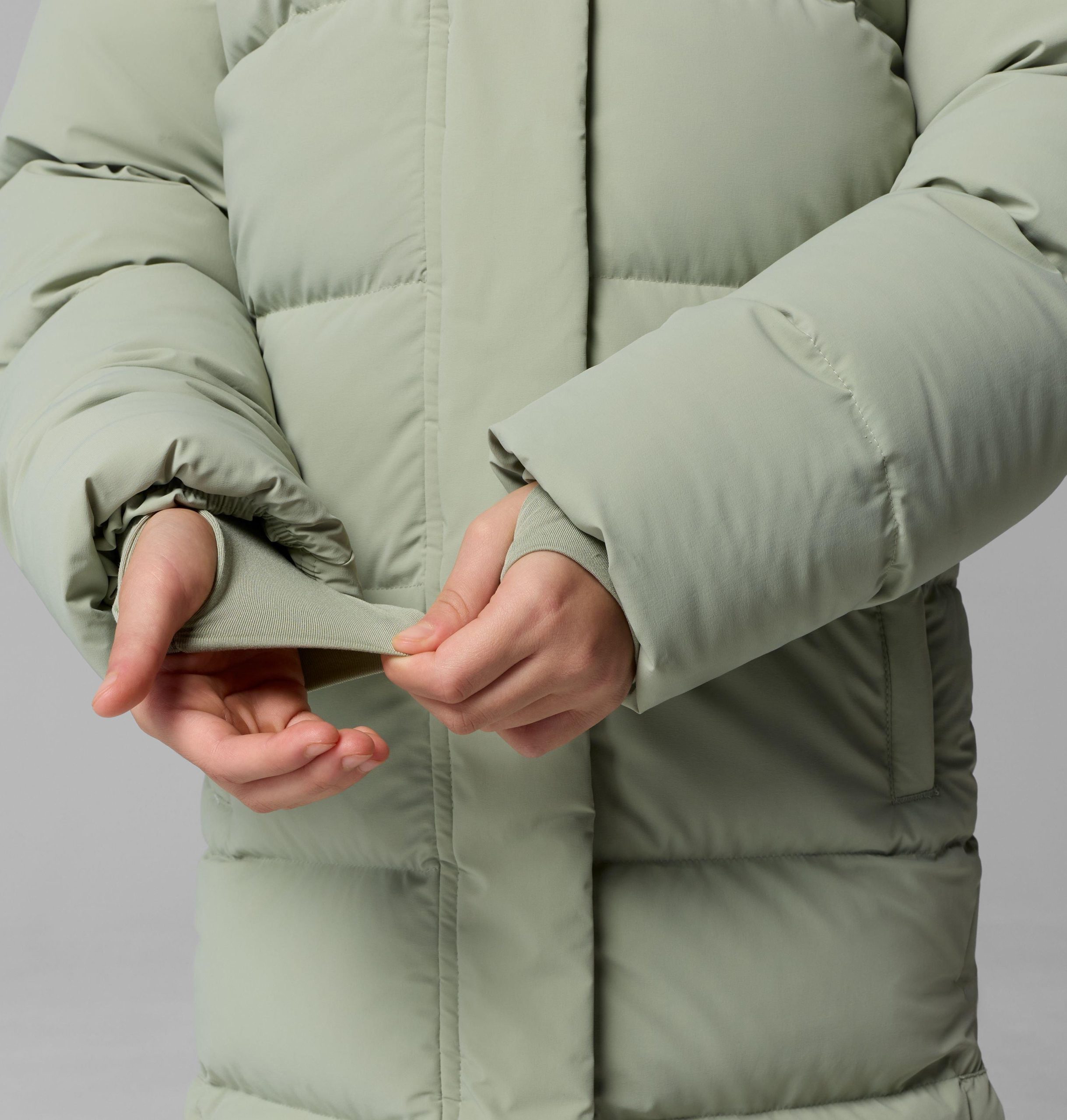 amaze puff lange jas met capuchon voor meisjes