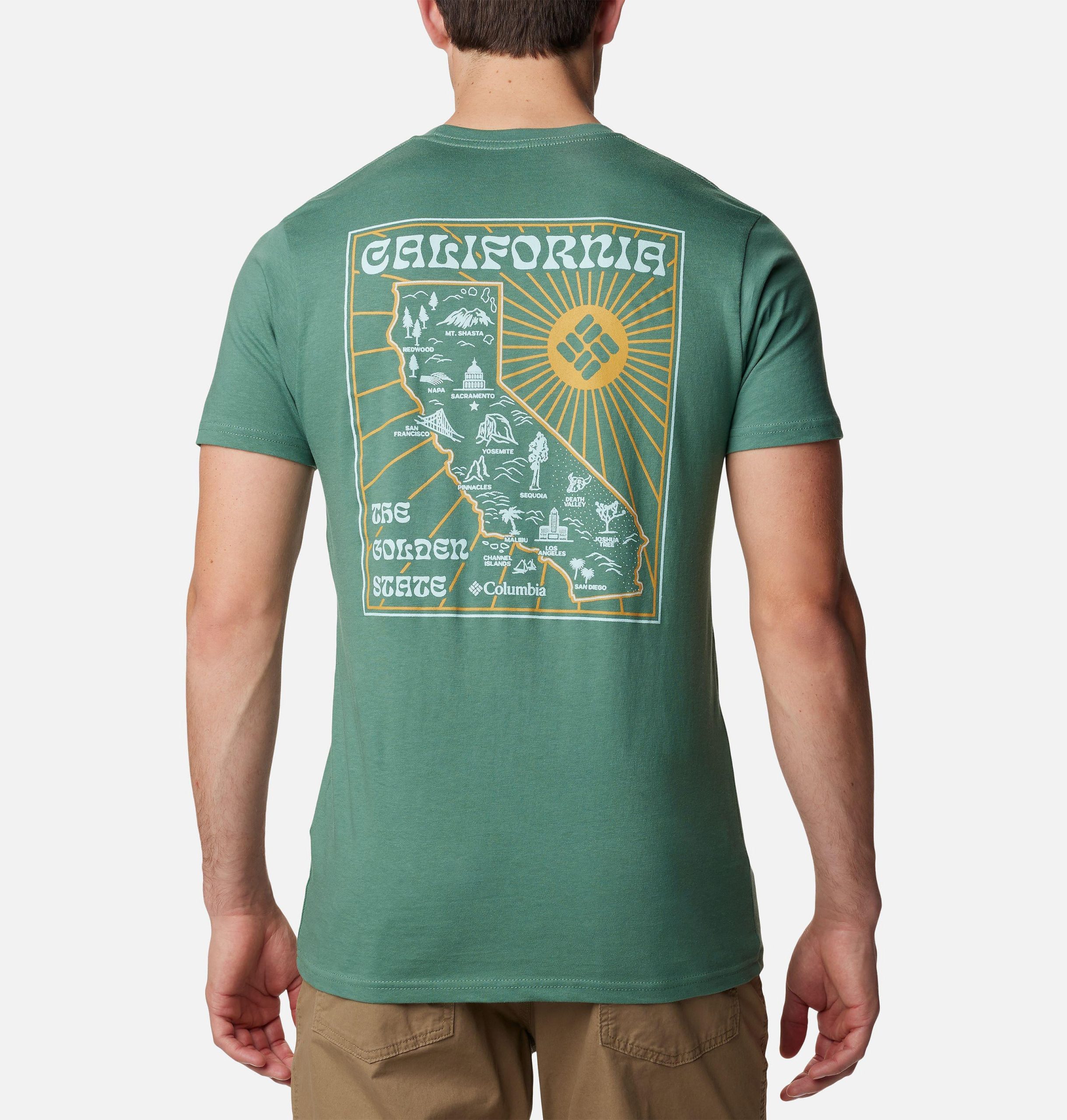 heren t-shirt met gouden print