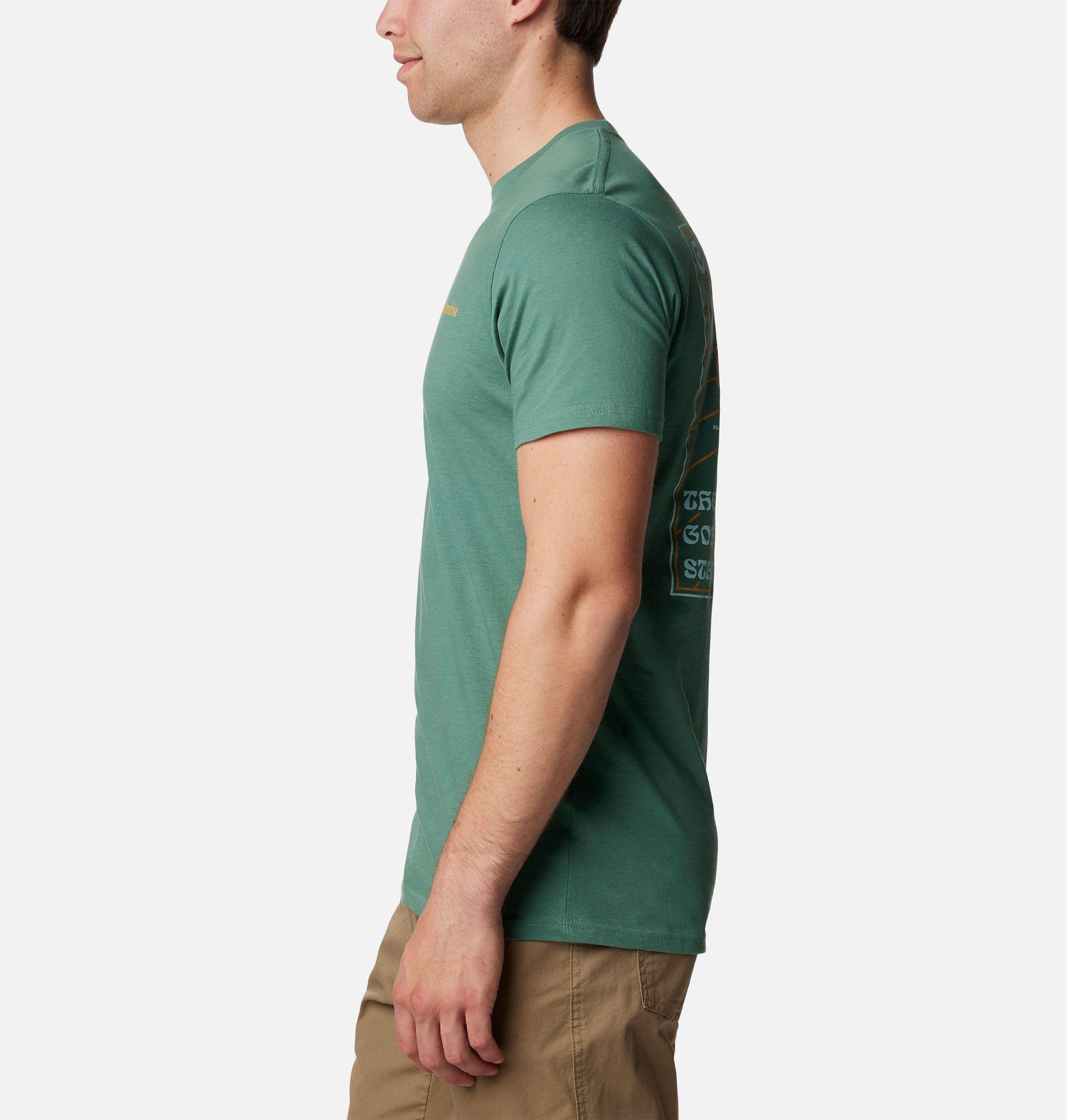 heren t-shirt met gouden print