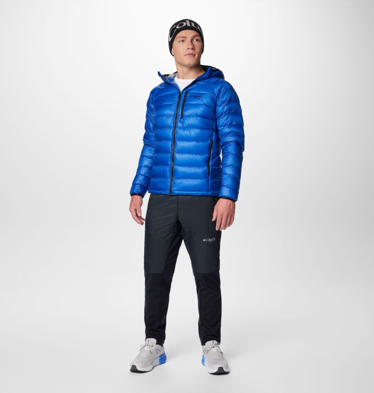 men arctic crest down hooded jacket
