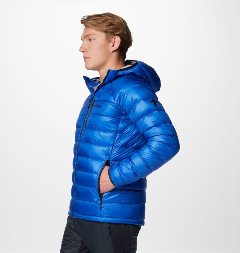men arctic crest down hooded jacket