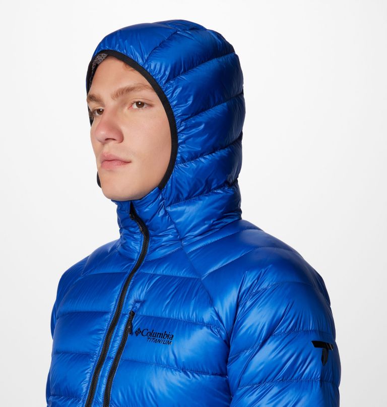 men arctic crest down hooded jacket