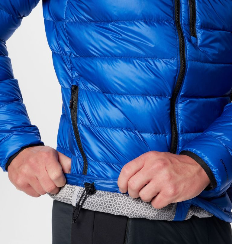 men arctic crest down hooded jacket