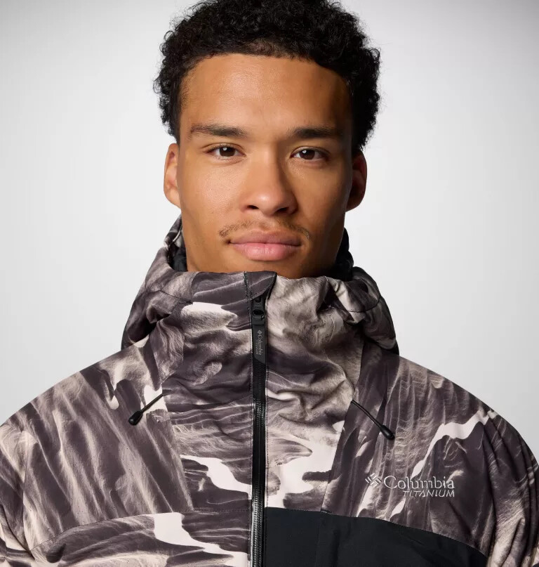 men winter district iii printed jacket