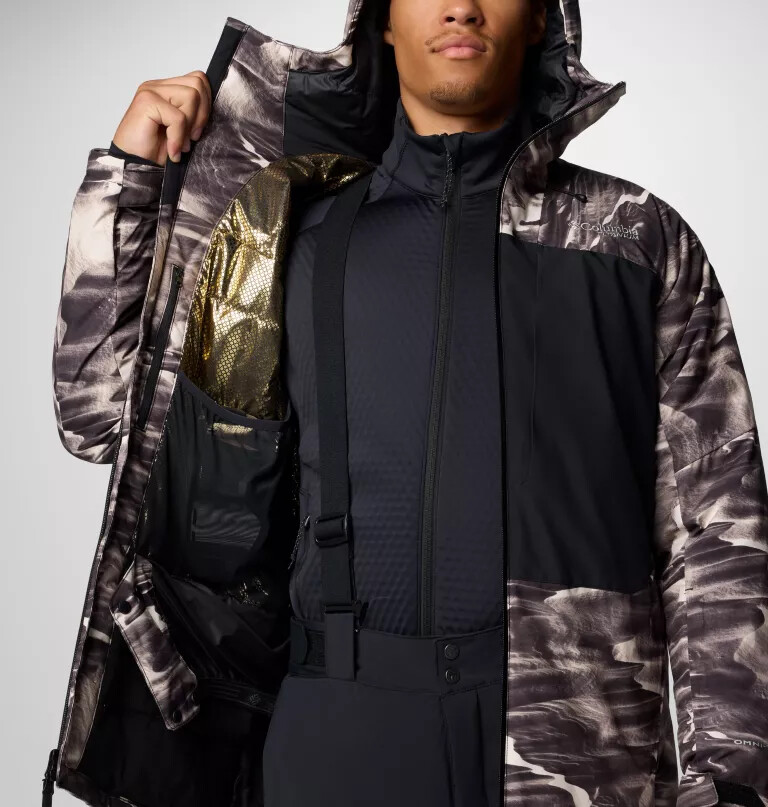men winter district iii printed jacket