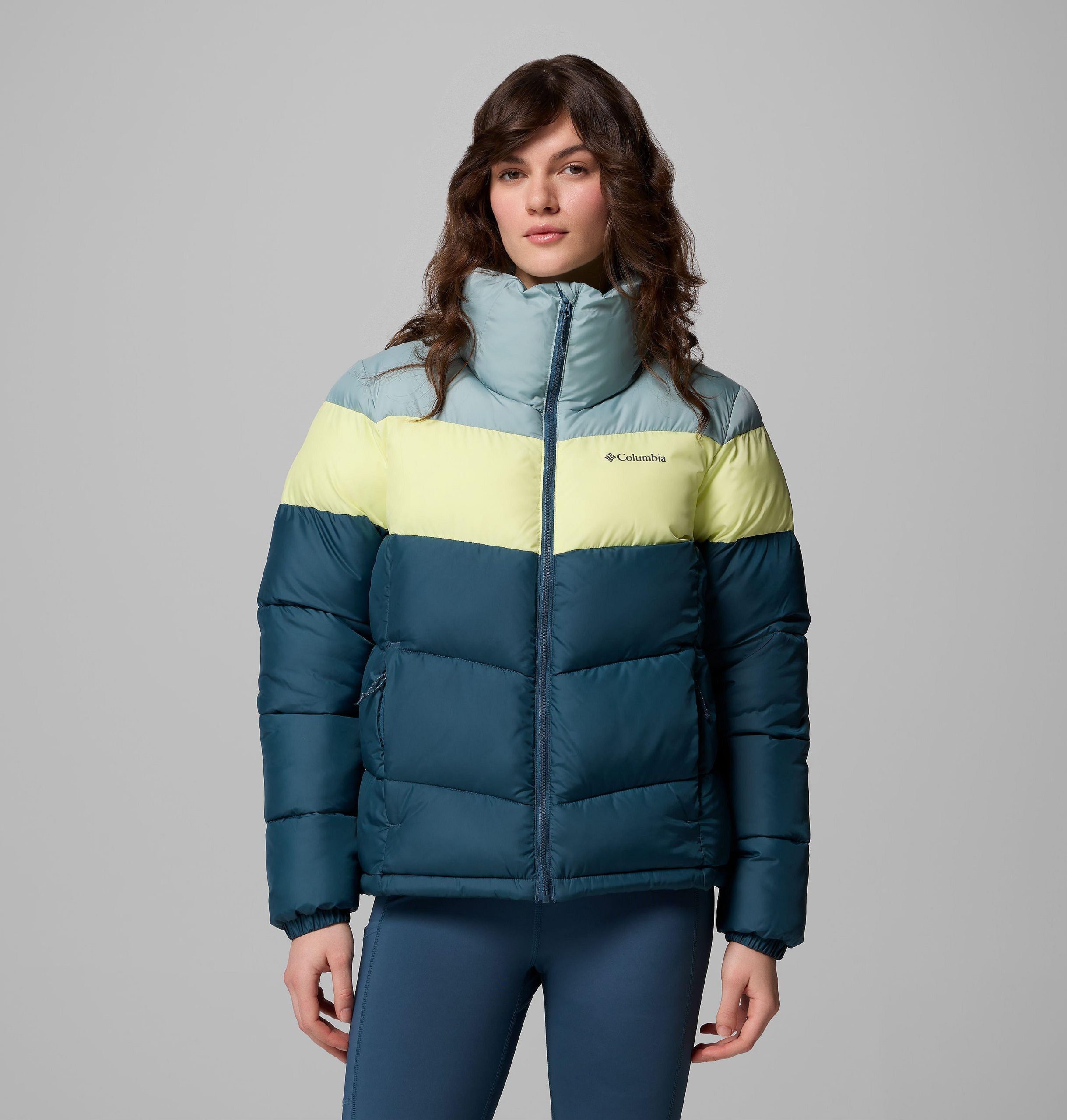 puffect ii colorblock-jas voor dames