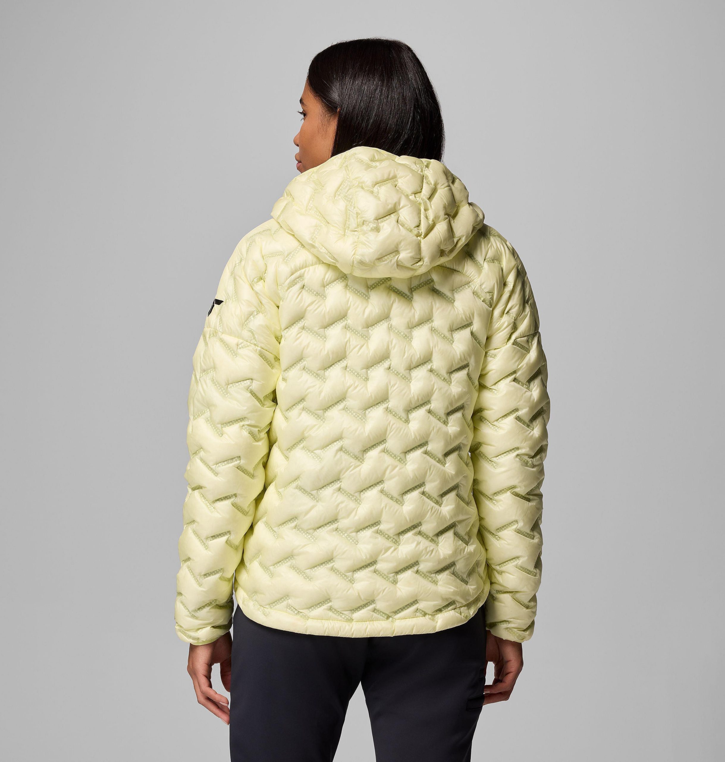 alpine crux iv donsjack met capuchon voor dames