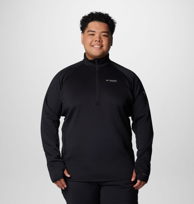 men crystal leaf omni-heat helix half zip pullover - big