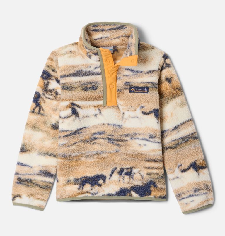 kids helvetia ii printed half snap fleece pullover