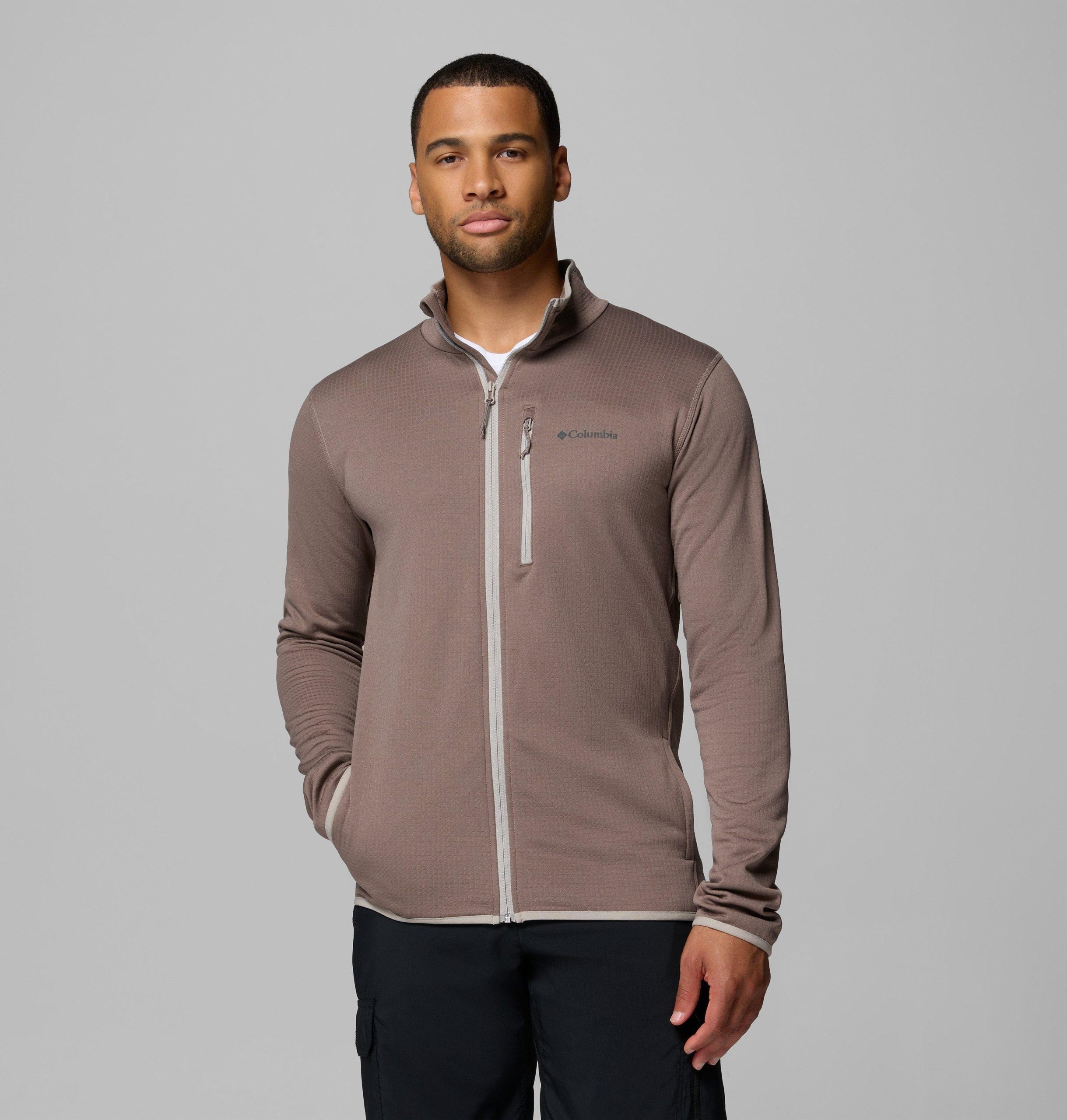 heren essential hike grid fleece full zip jacket
