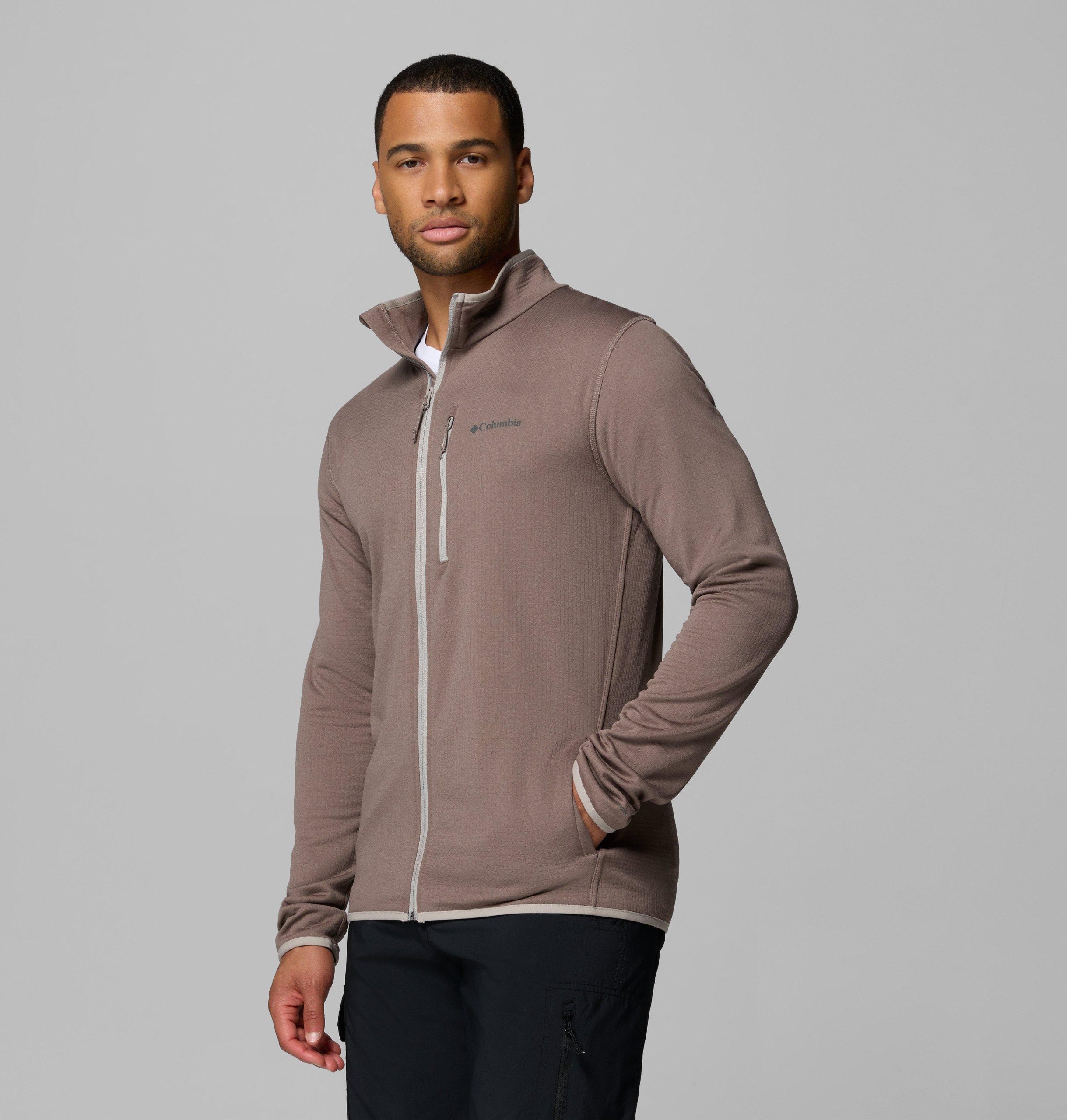 heren essential hike grid fleece full zip jacket