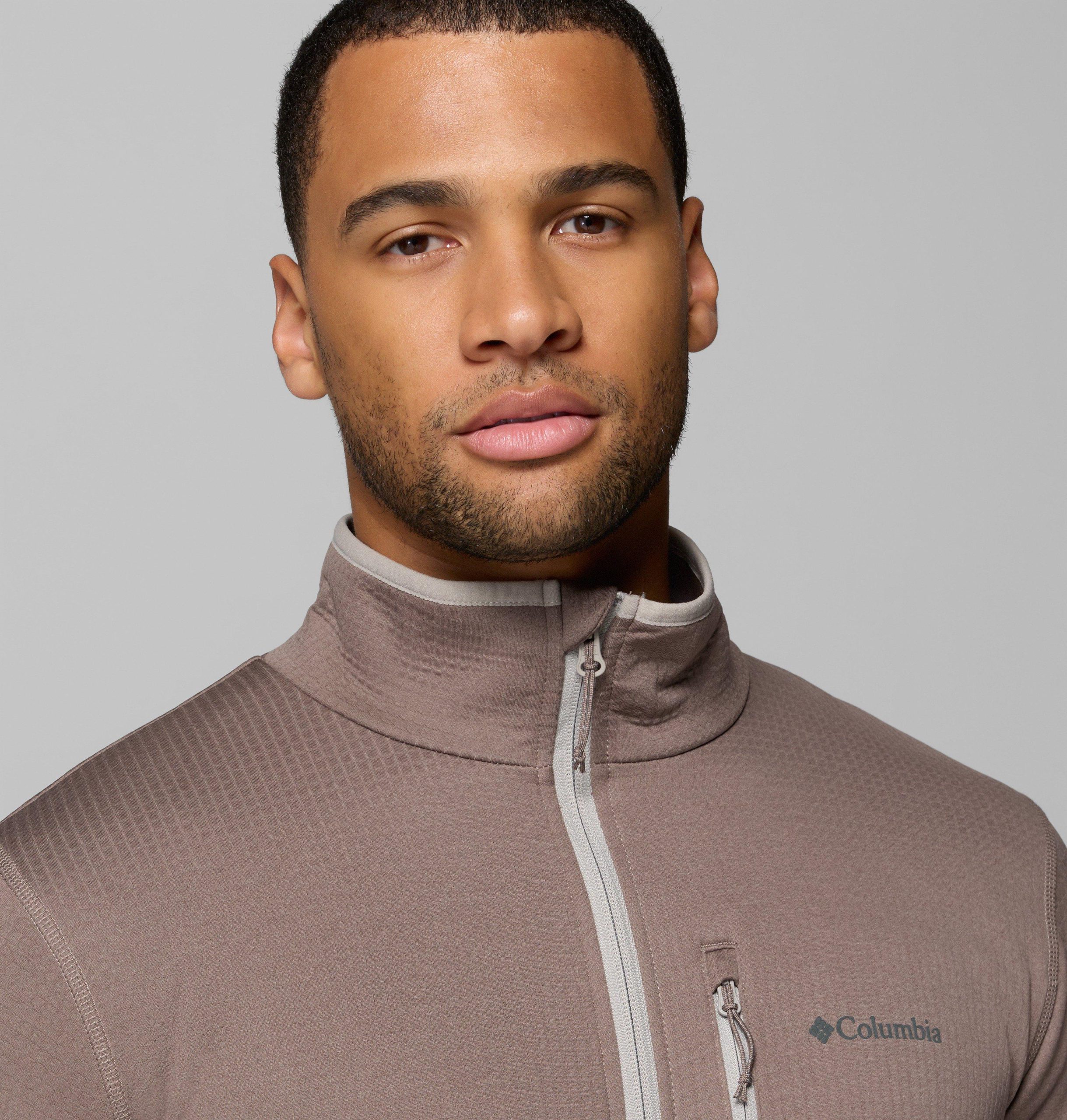 heren essential hike grid fleece full zip jacket