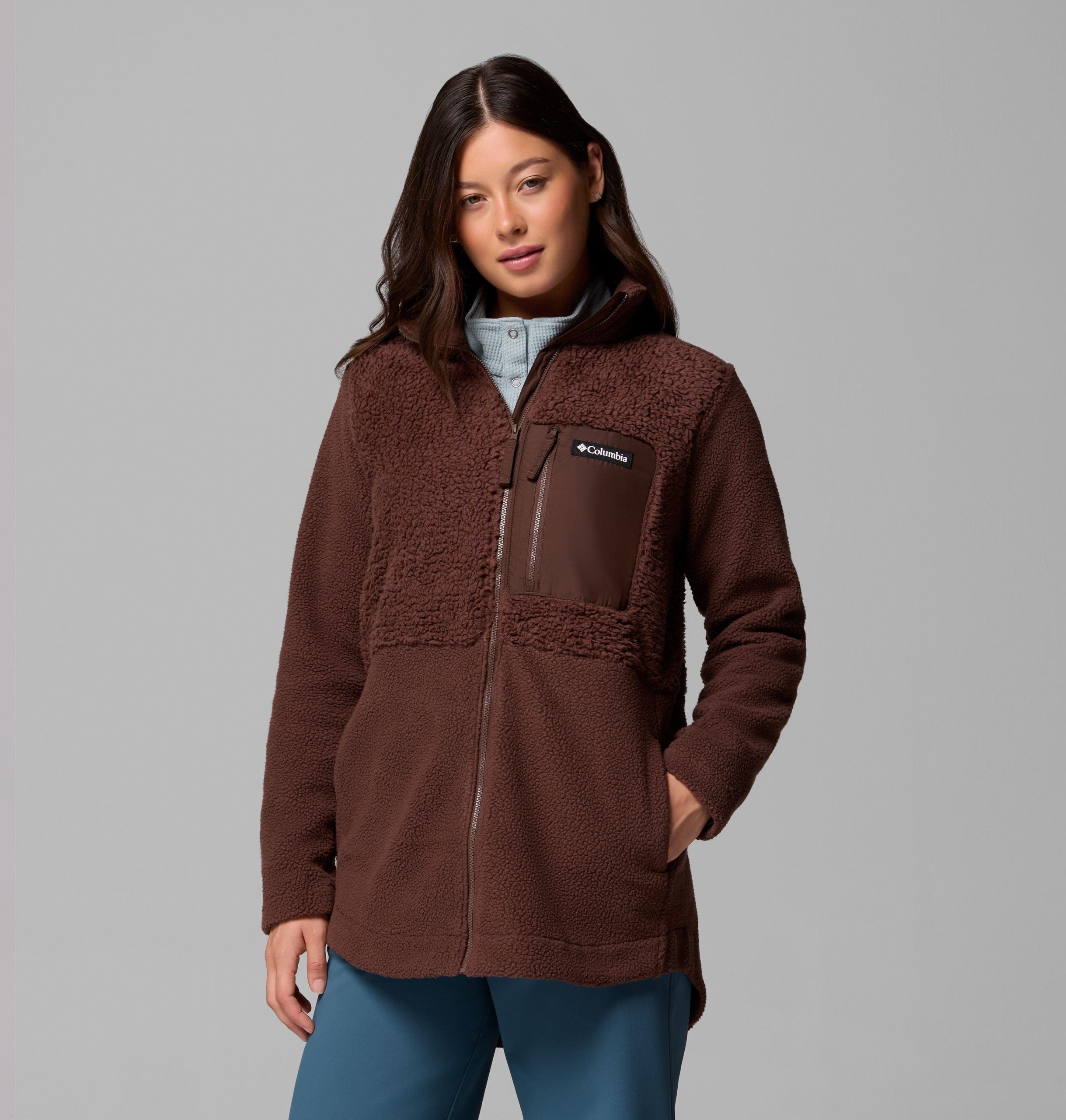 columbia lodge sherpa fleecejack met volledige ritssluiting voor dames