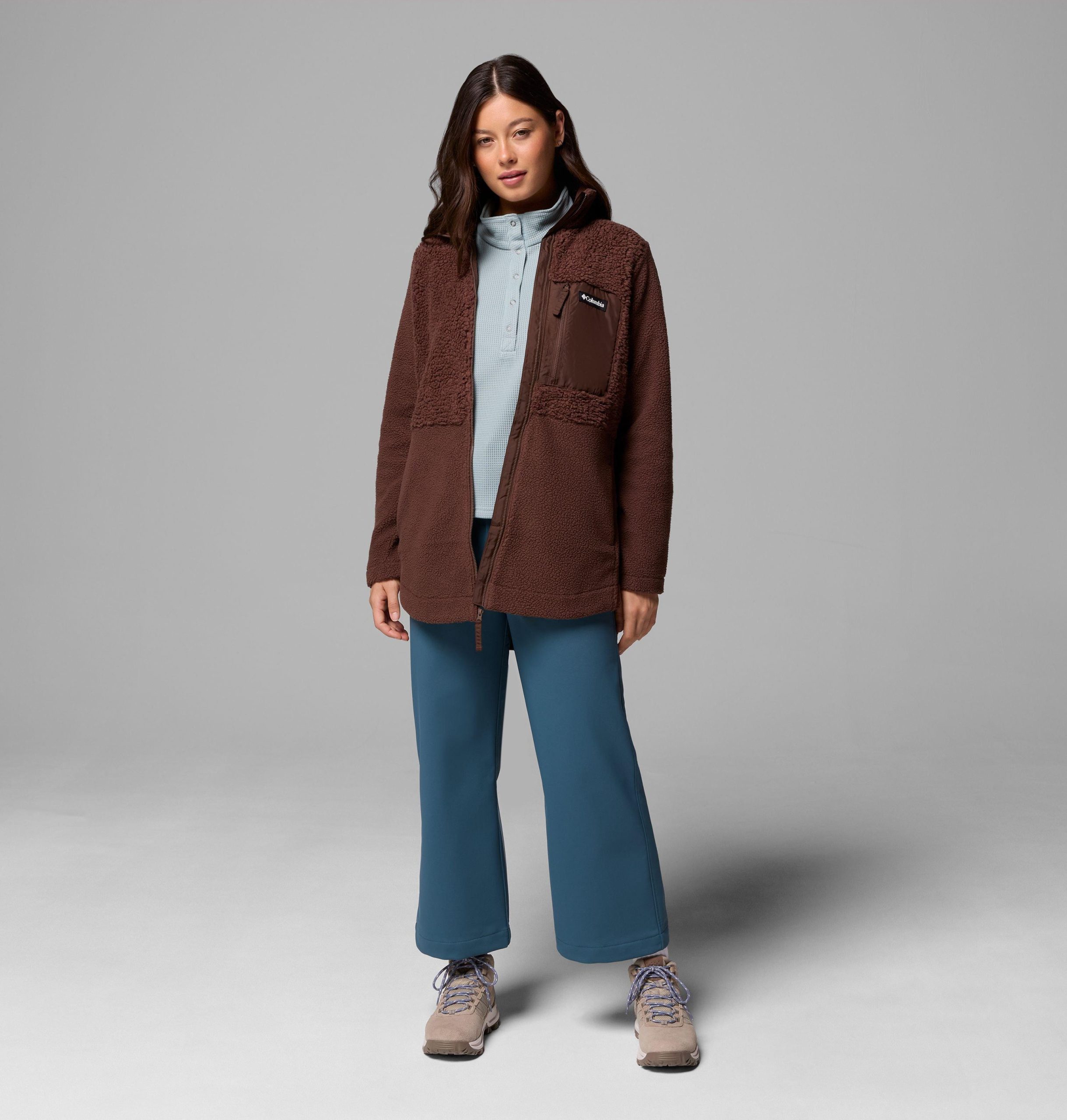 columbia lodge sherpa fleecejack met volledige ritssluiting voor dames