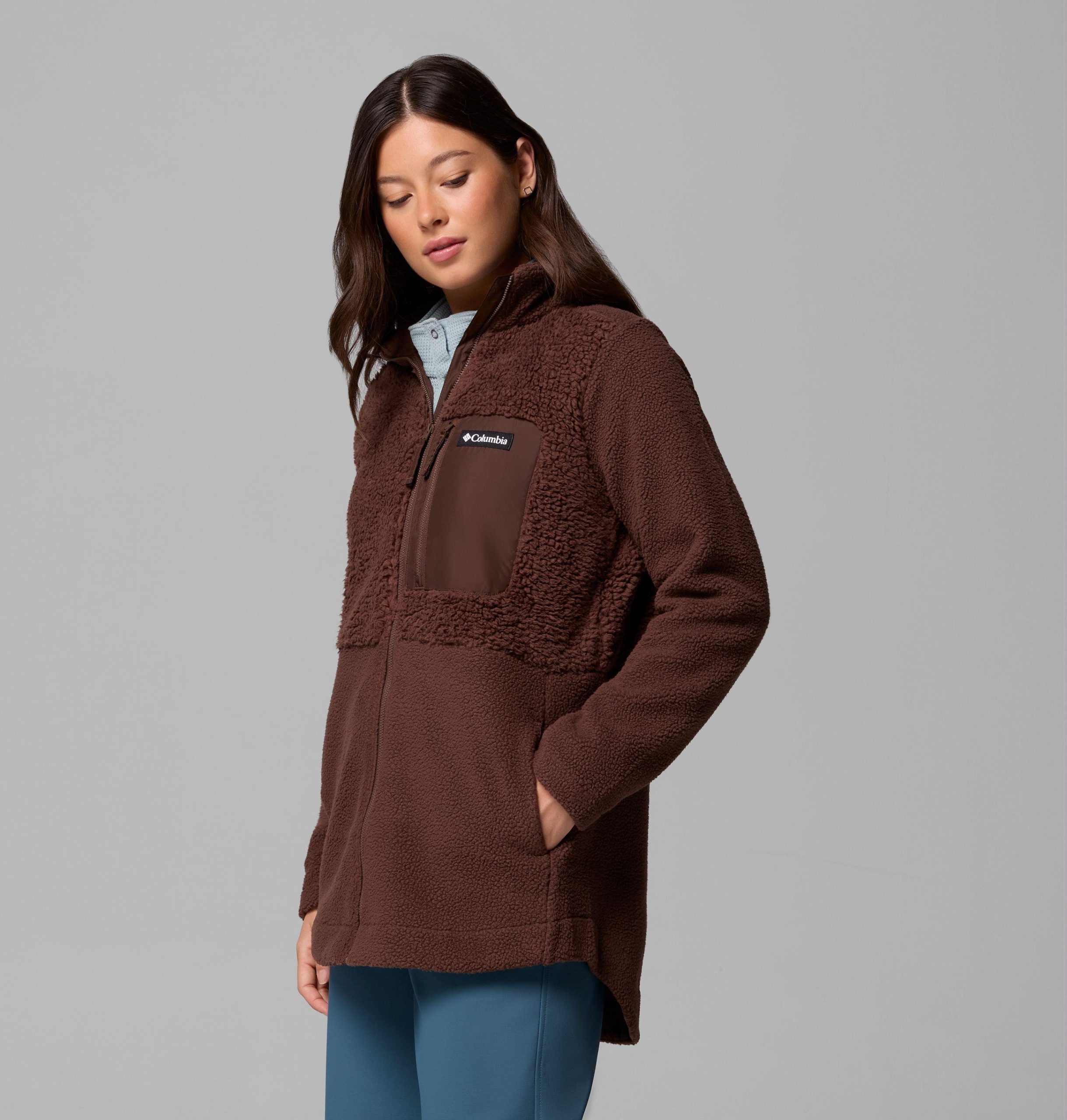 columbia lodge sherpa fleecejack met volledige ritssluiting voor dames