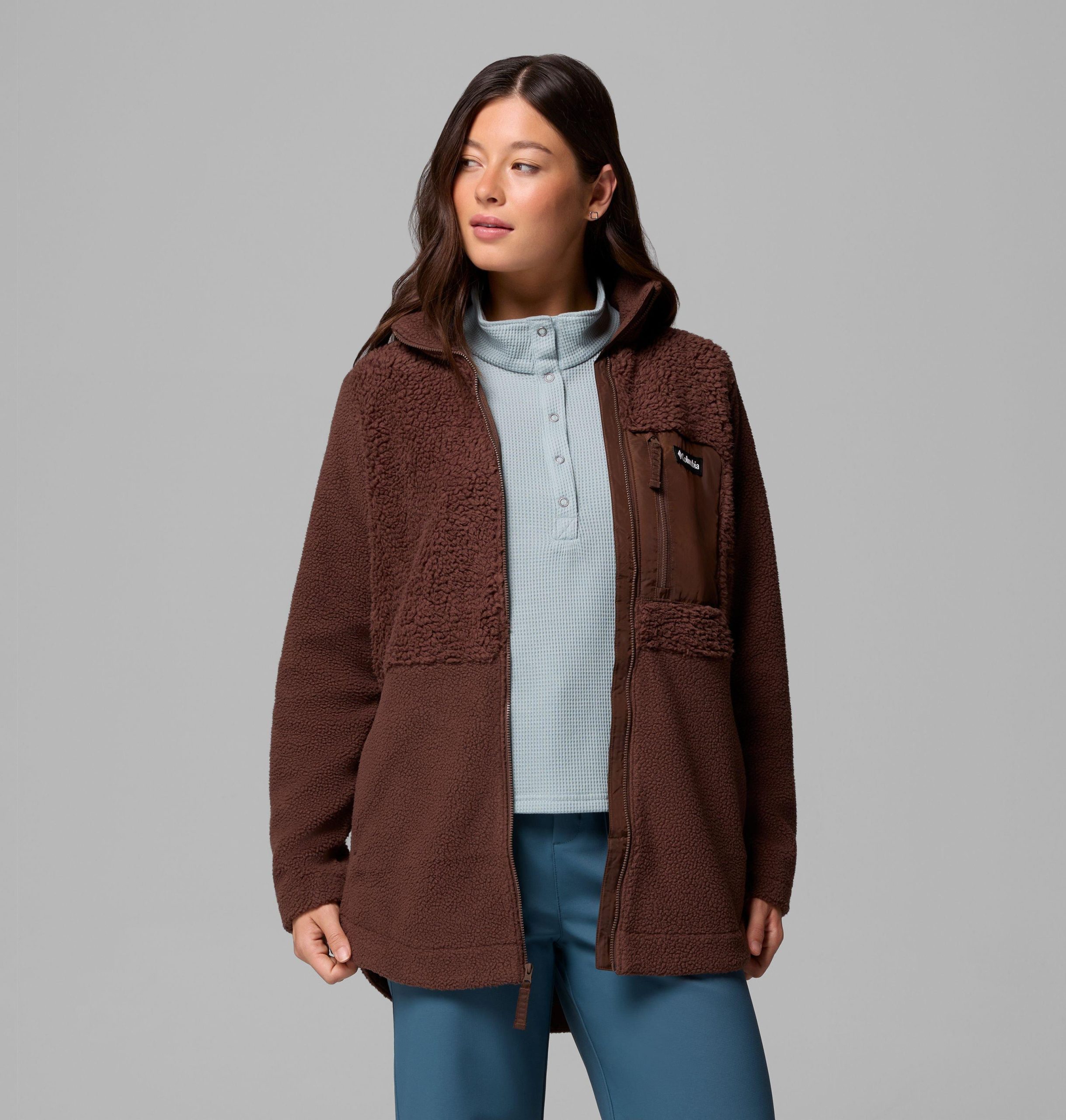 columbia lodge sherpa fleecejack met volledige ritssluiting voor dames