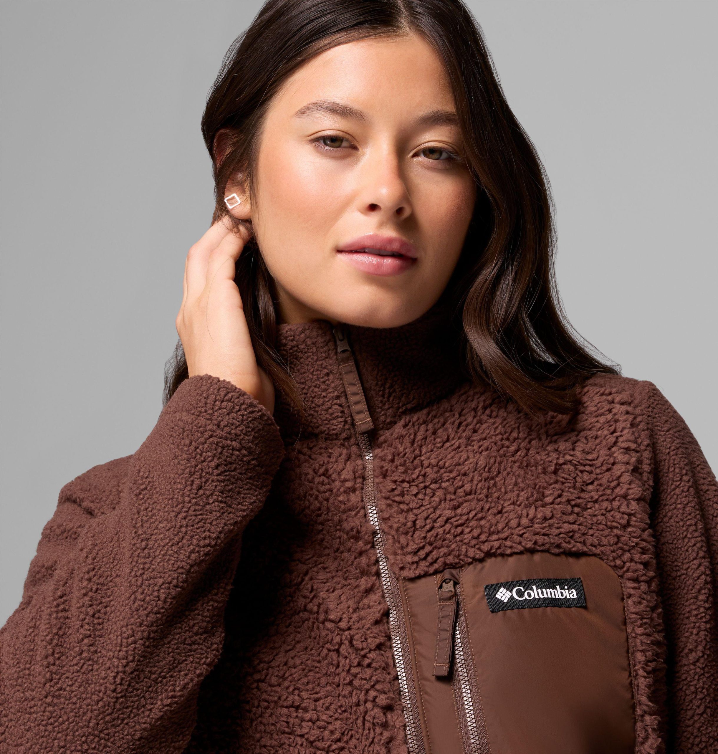 columbia lodge sherpa fleecejack met volledige ritssluiting voor dames