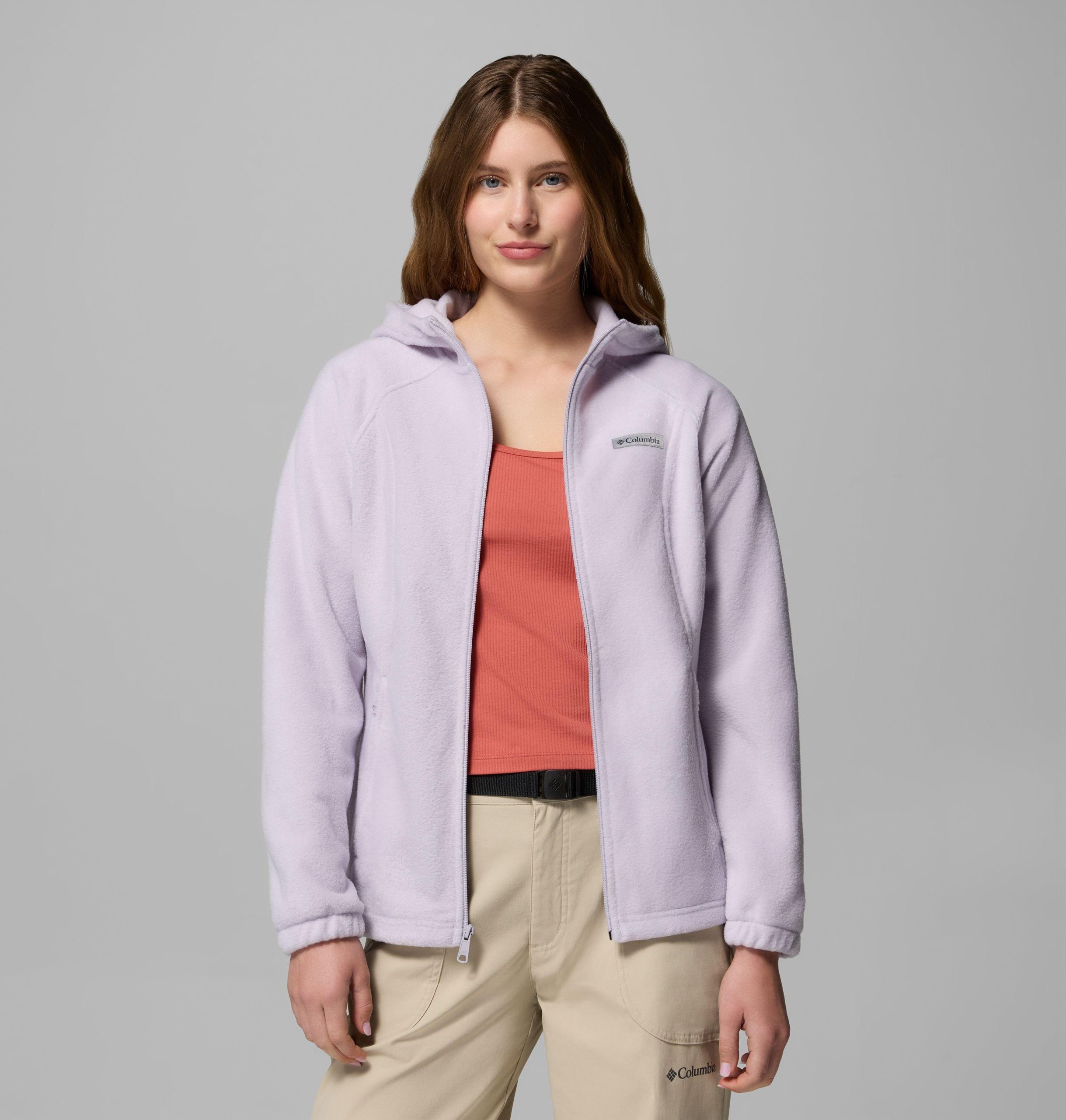 dames benton springs fleece hoodie met volledige ritssluiting