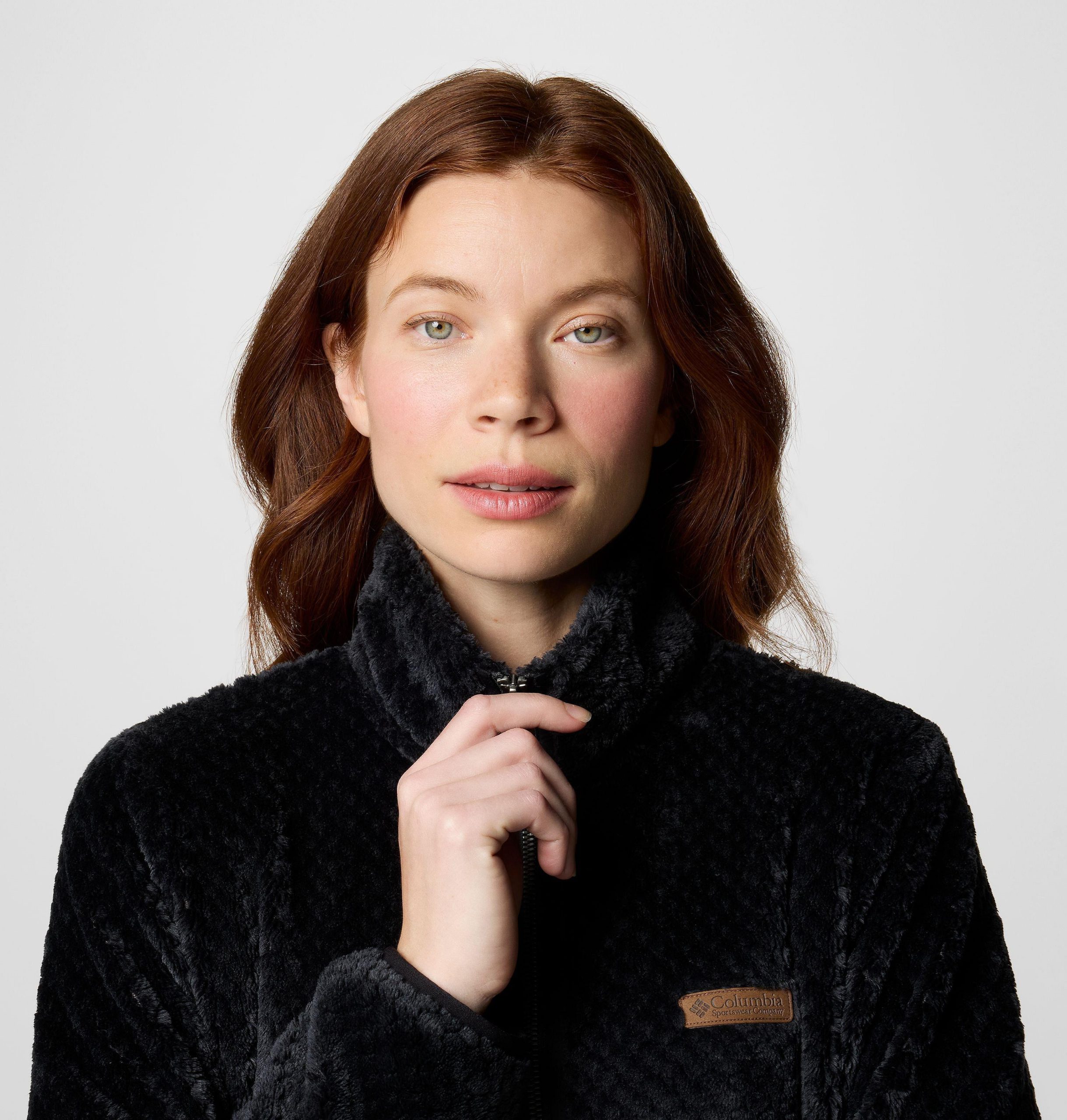 dames fire side lange fleece jas met volledige rits