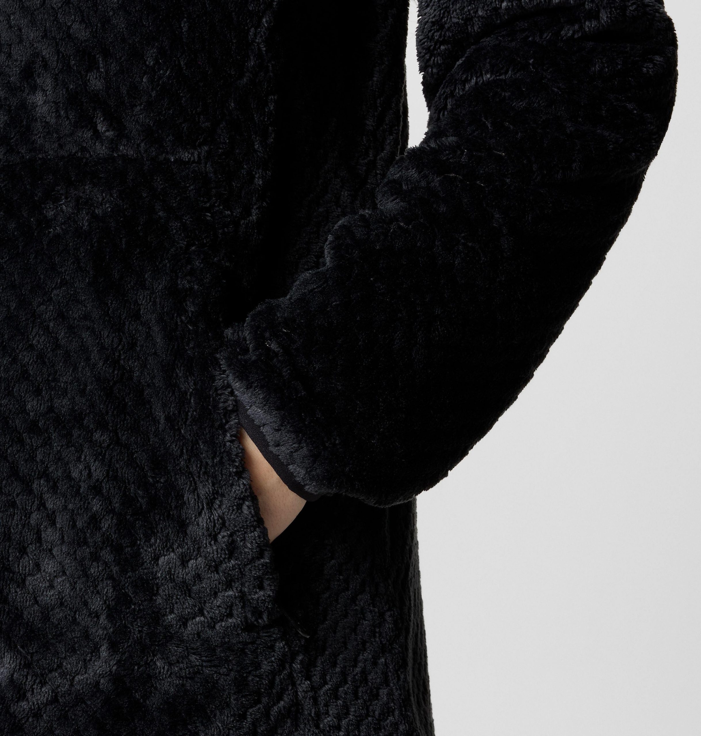 dames fire side lange fleece jas met volledige rits
