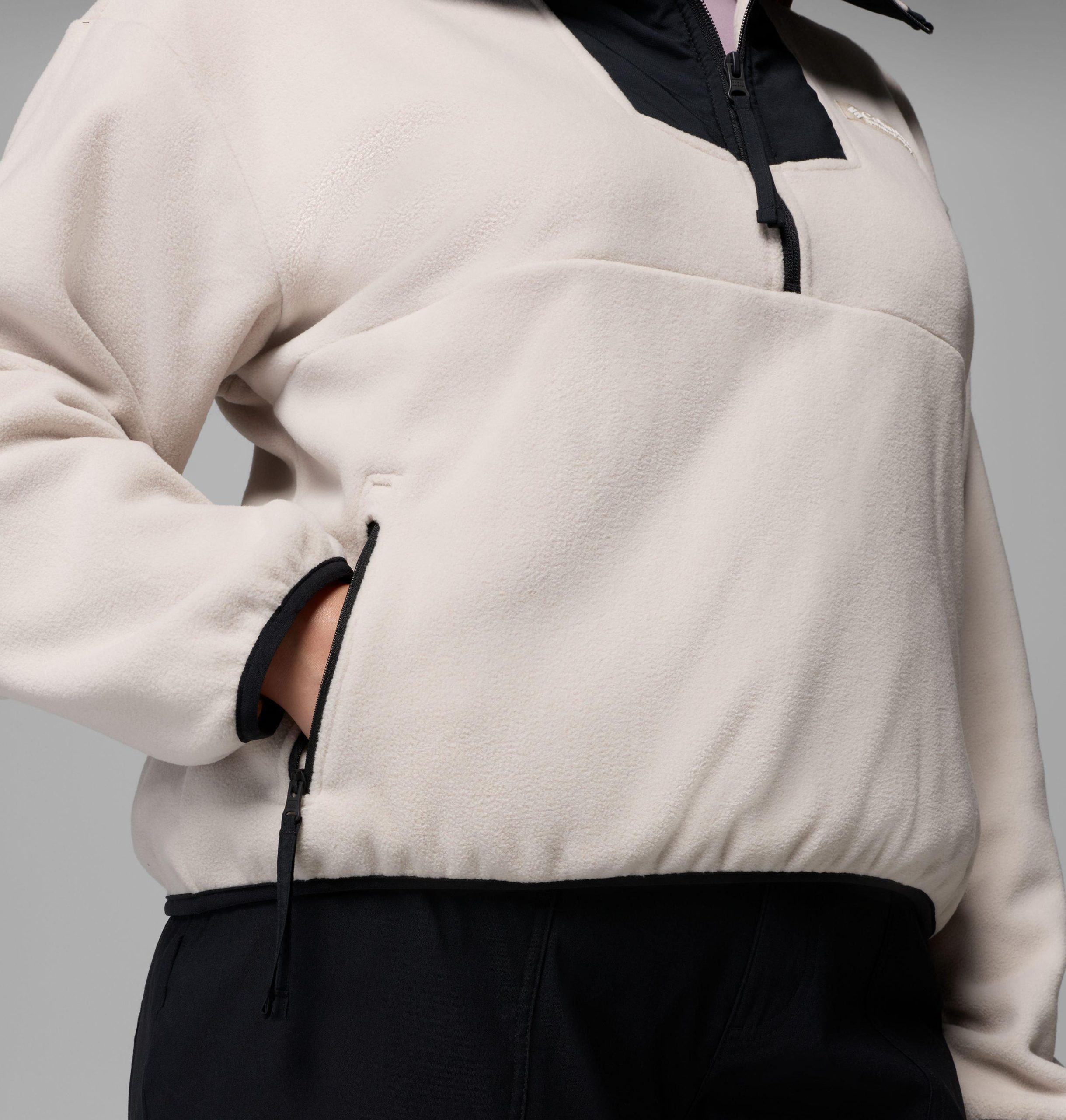 dames sequoia grove fleece met halve rits - plus size