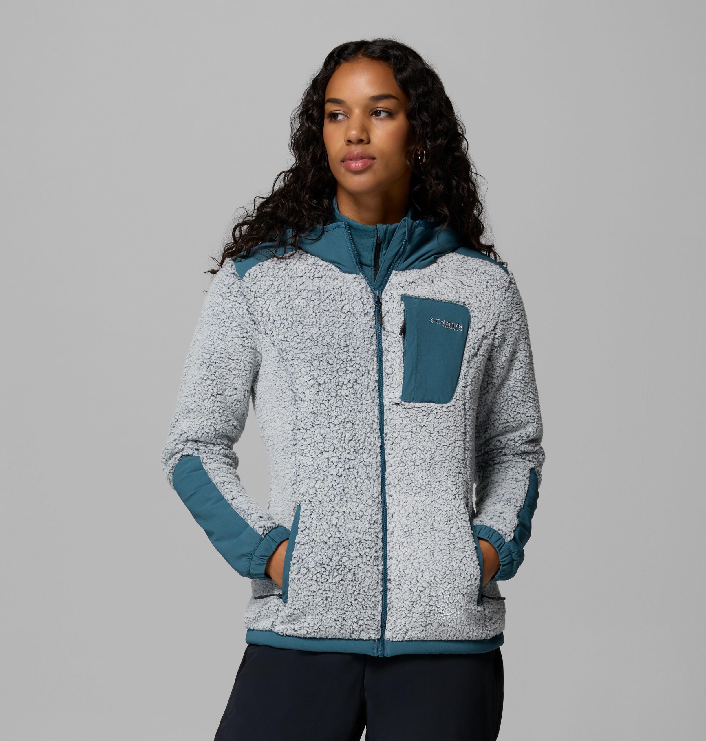 damesjas van arctic crest sherpa fleece met volledige ritssluiting
