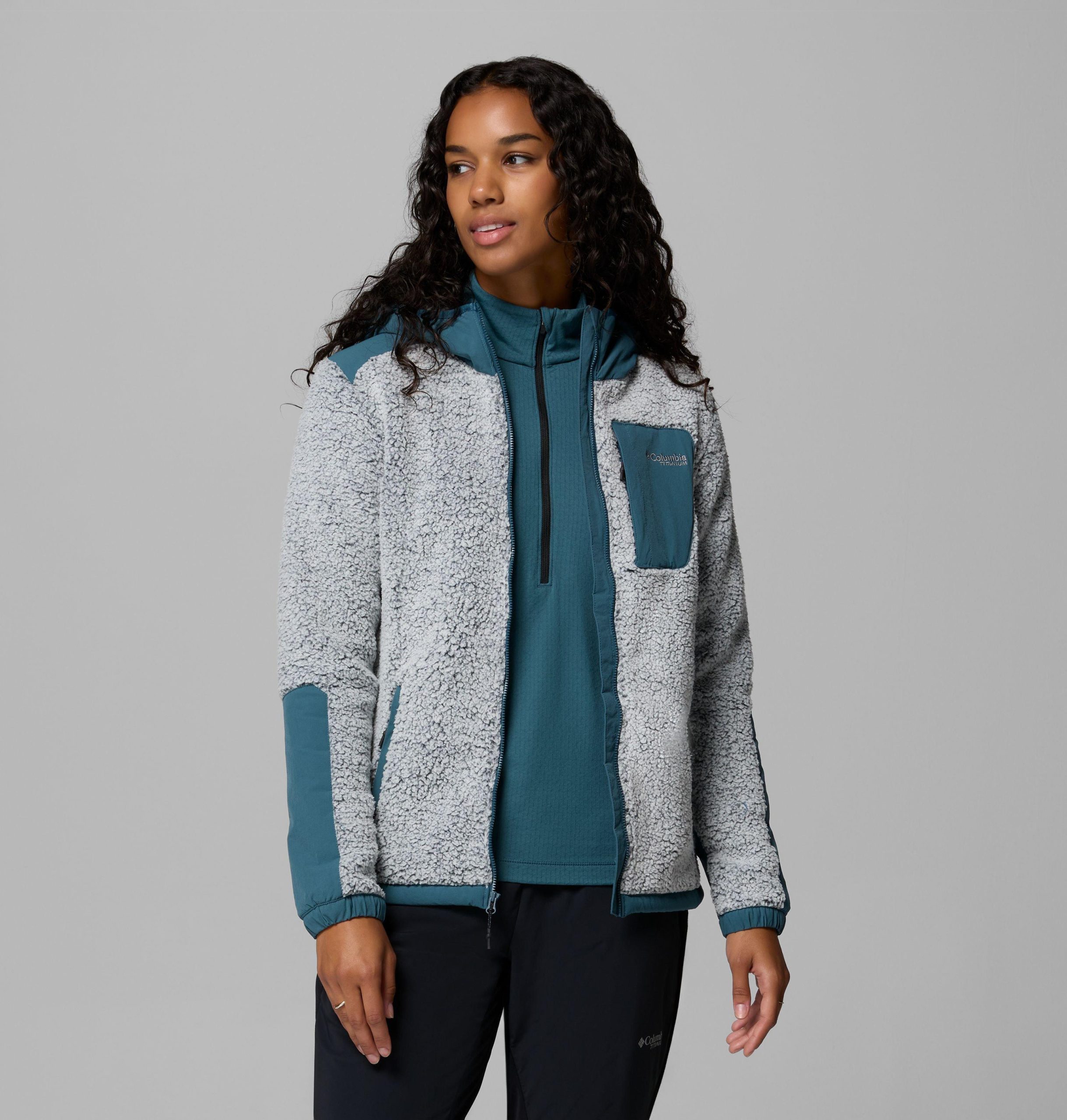 damesjas van arctic crest sherpa fleece met volledige ritssluiting
