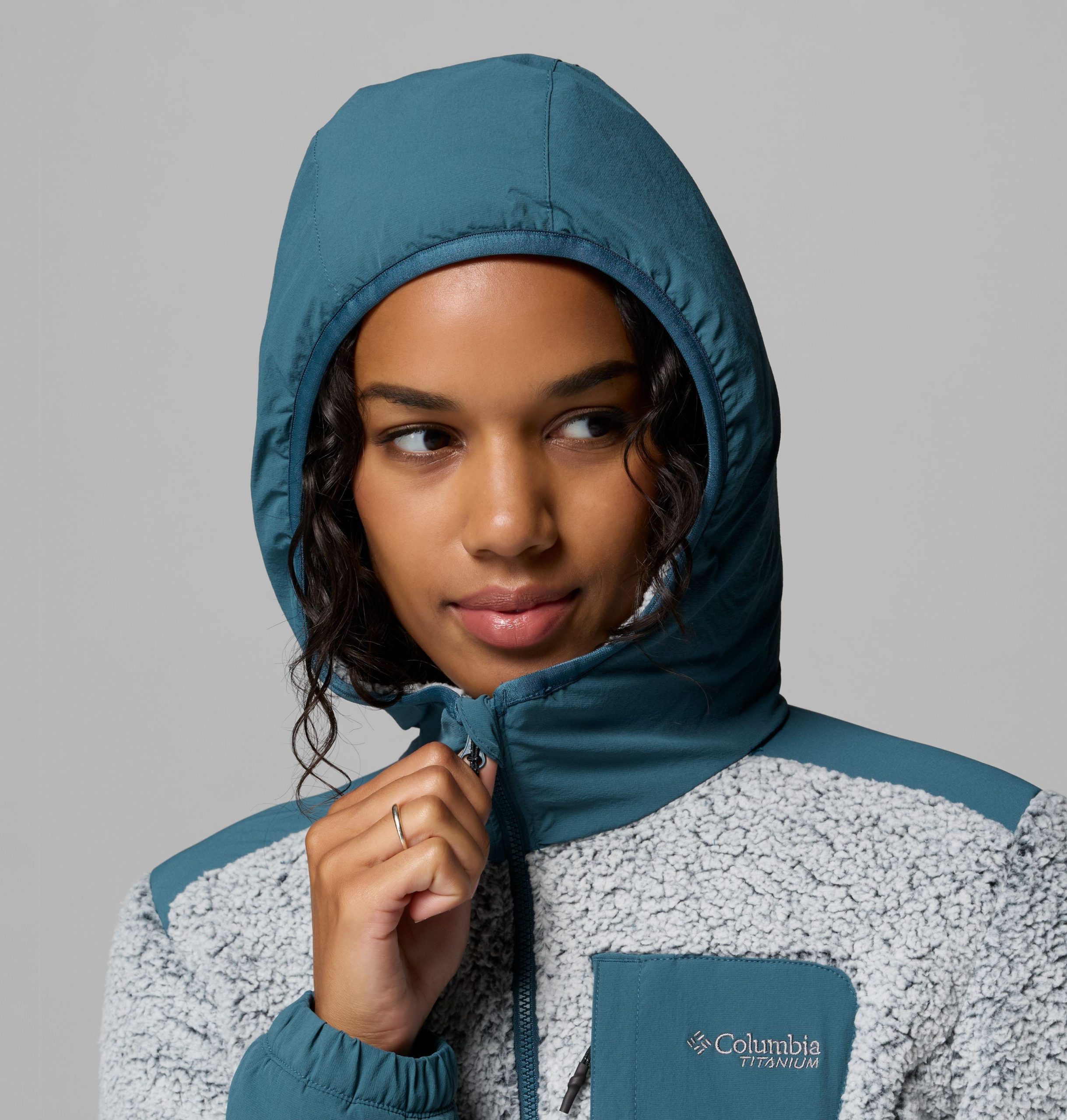 damesjas van arctic crest sherpa fleece met volledige ritssluiting