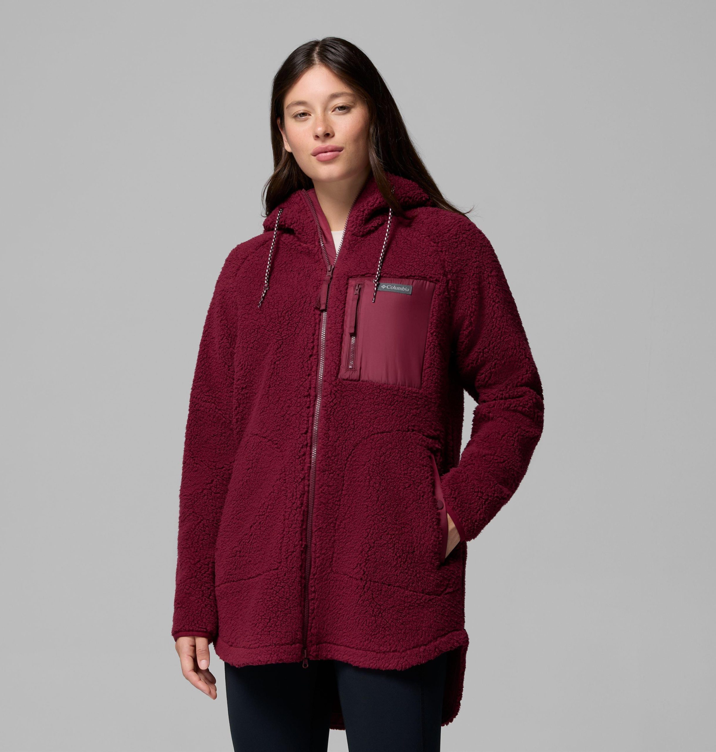 dames winter warme hoodie met volledige ritssluiting