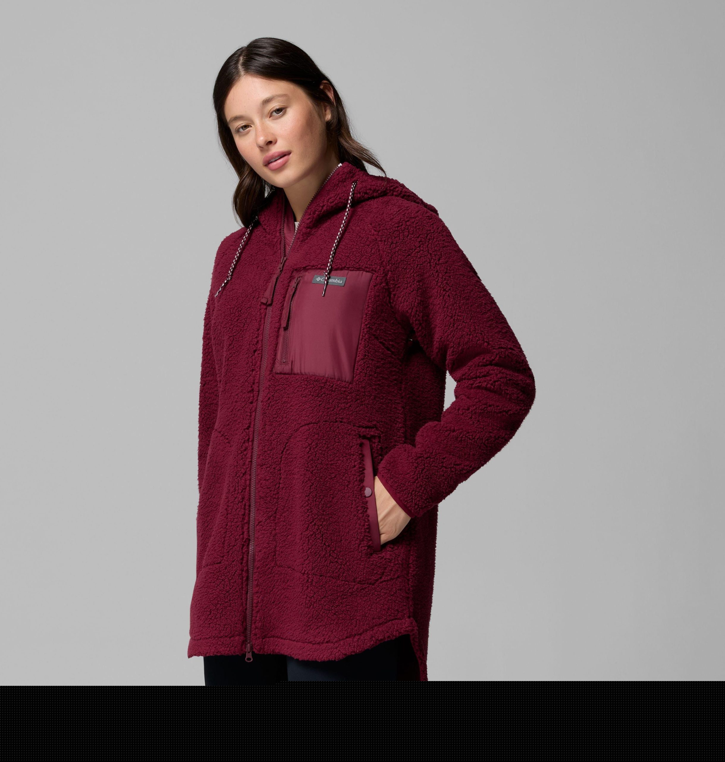 dames winter warme hoodie met volledige ritssluiting