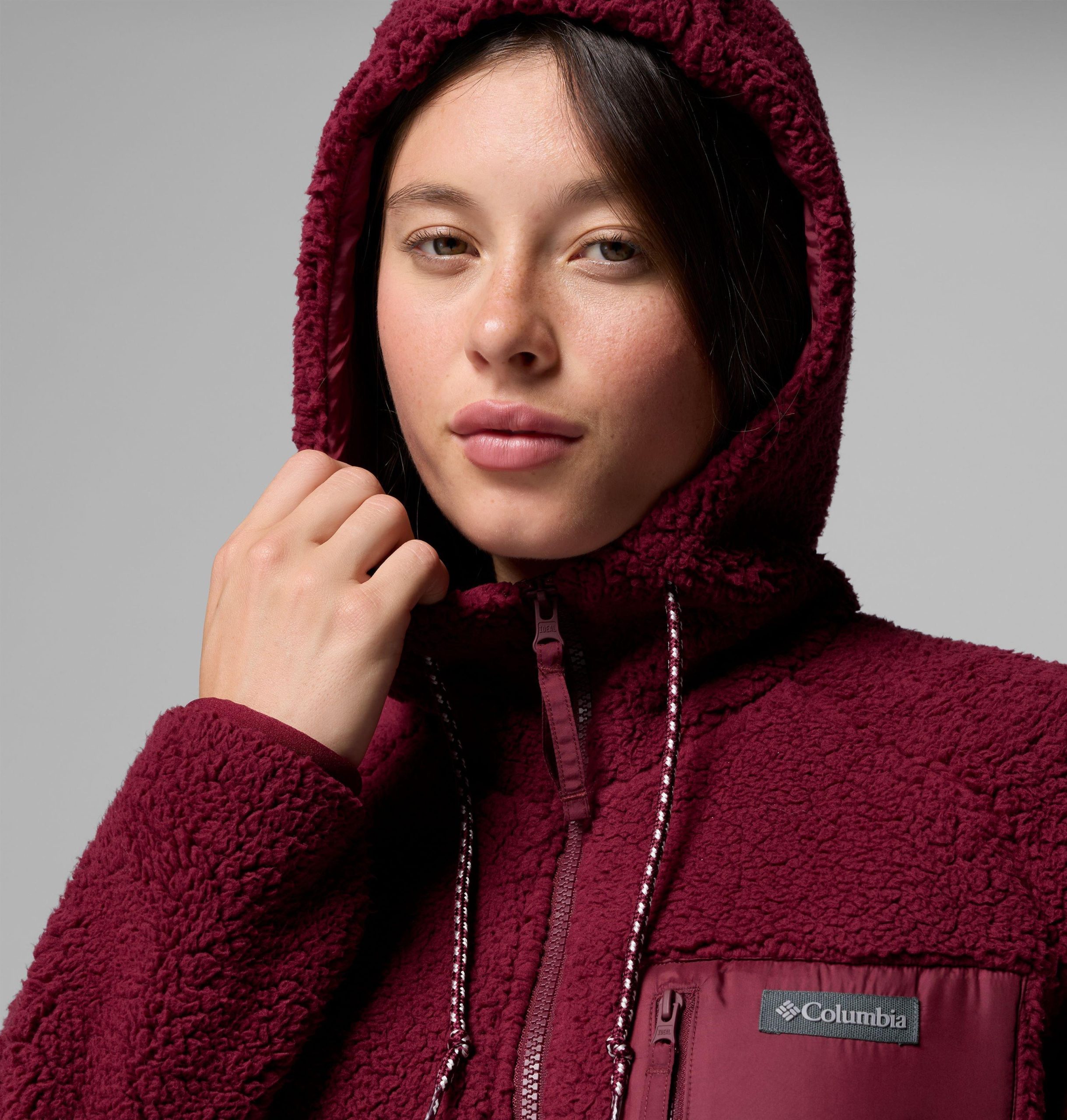 dames winter warme hoodie met volledige ritssluiting