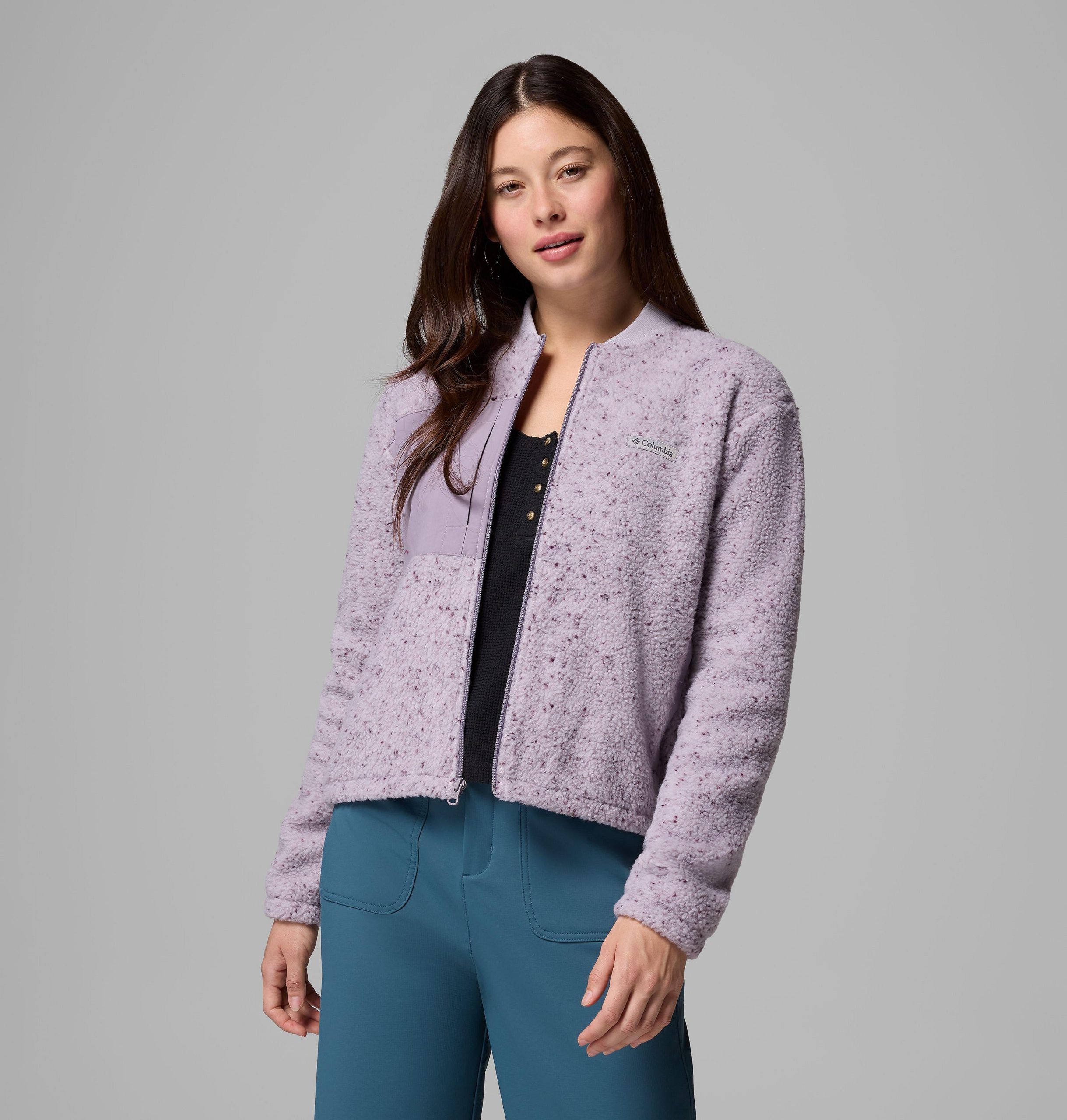 dames stellar path fleece bomberjack met volledige ritssluiting