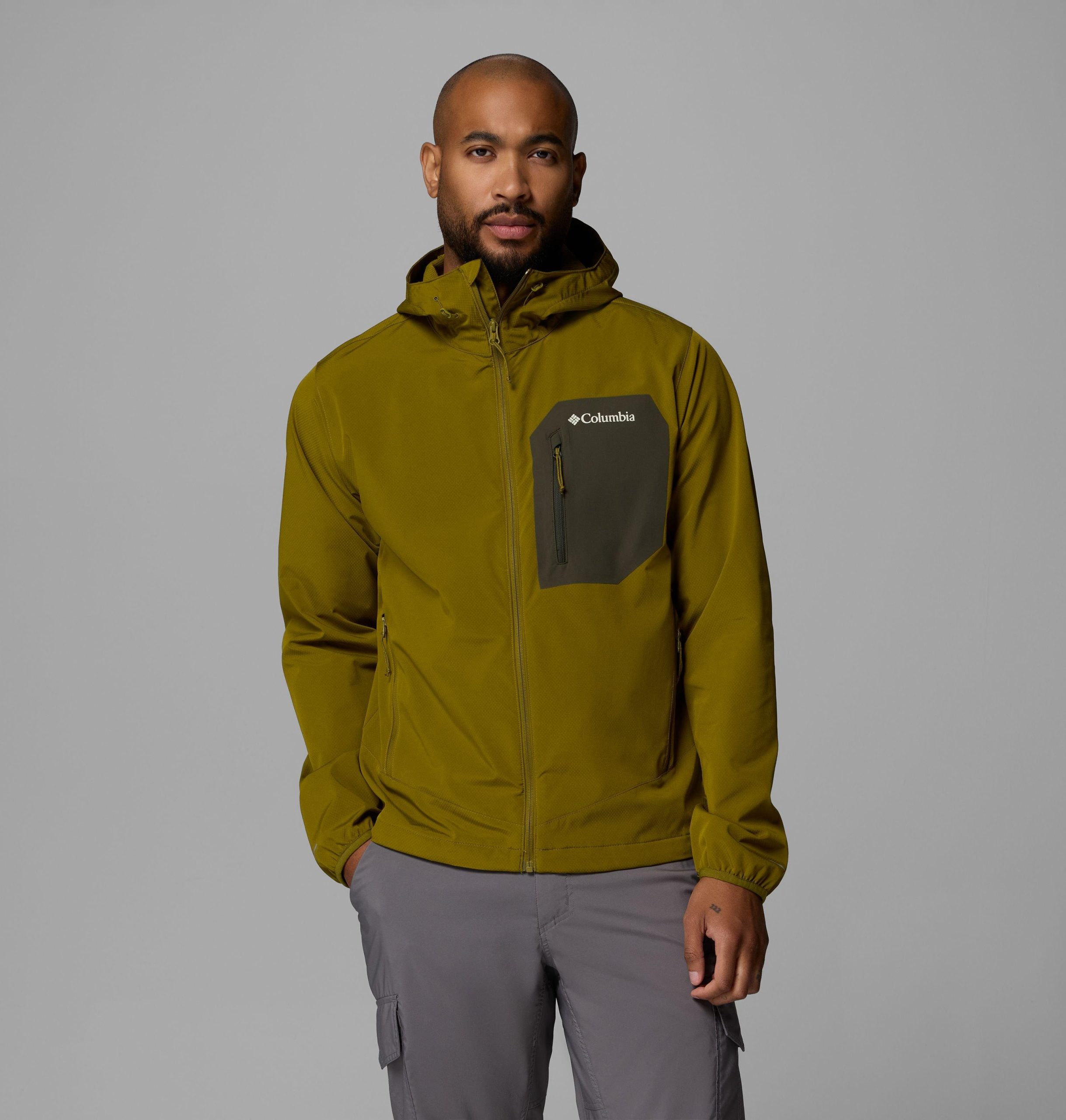 heren tall heights iii softshelljas met capuchon