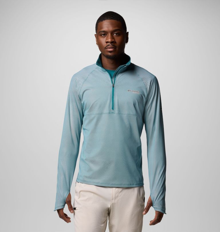men summit valley long sleeve half zip shirt