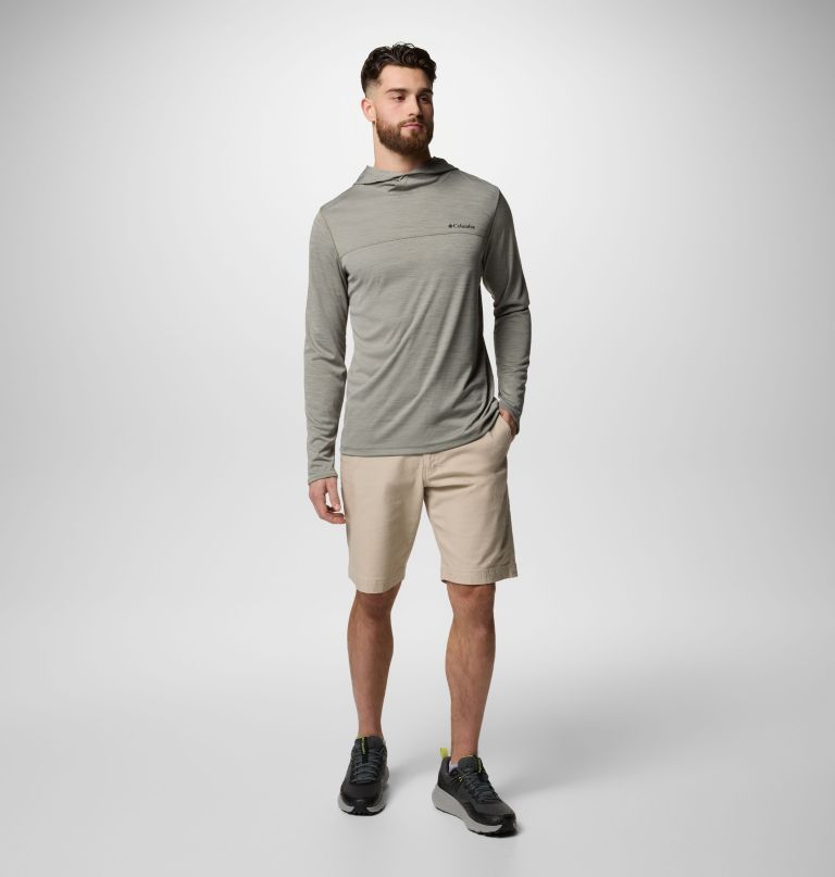 men sage peak knit hoodie