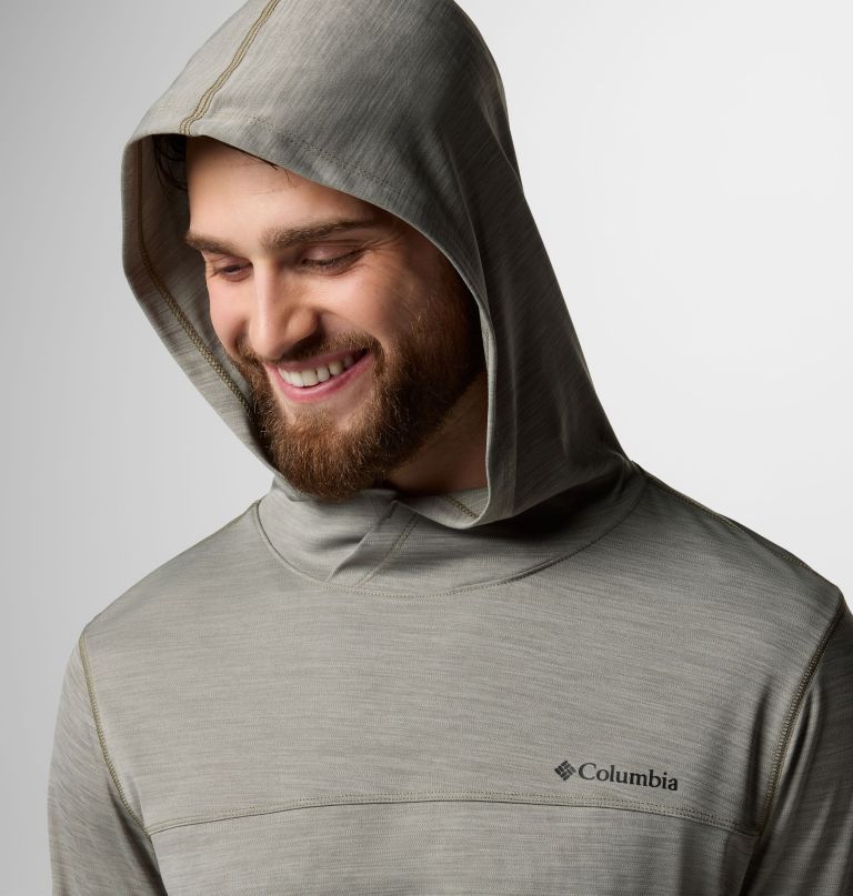 men sage peak knit hoodie