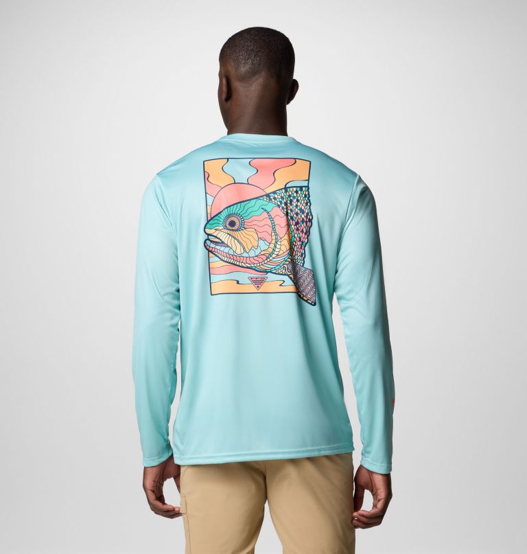 men terminal tackle pfg fish shine long sleeve shirt