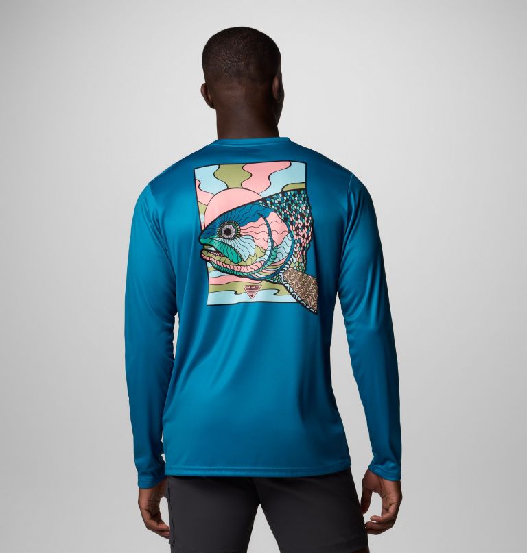 men terminal tackle pfg fish shine long sleeve shirt