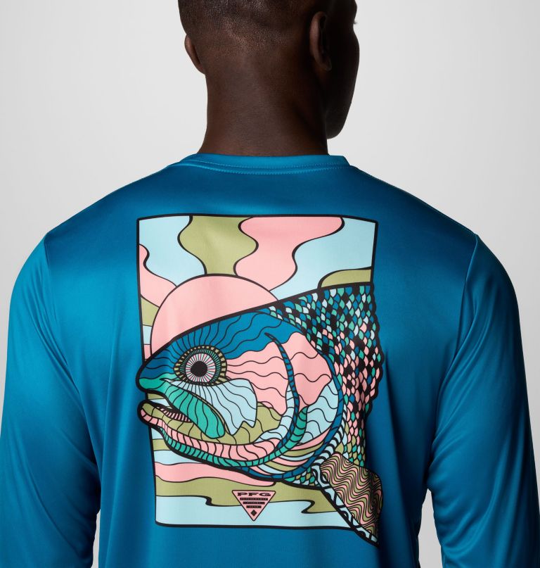 men terminal tackle pfg fish shine long sleeve shirt