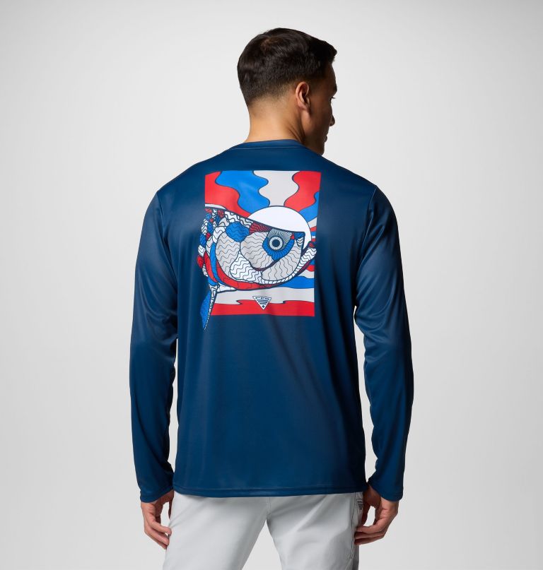 men terminal tackle pfg fish shine long sleeve shirt