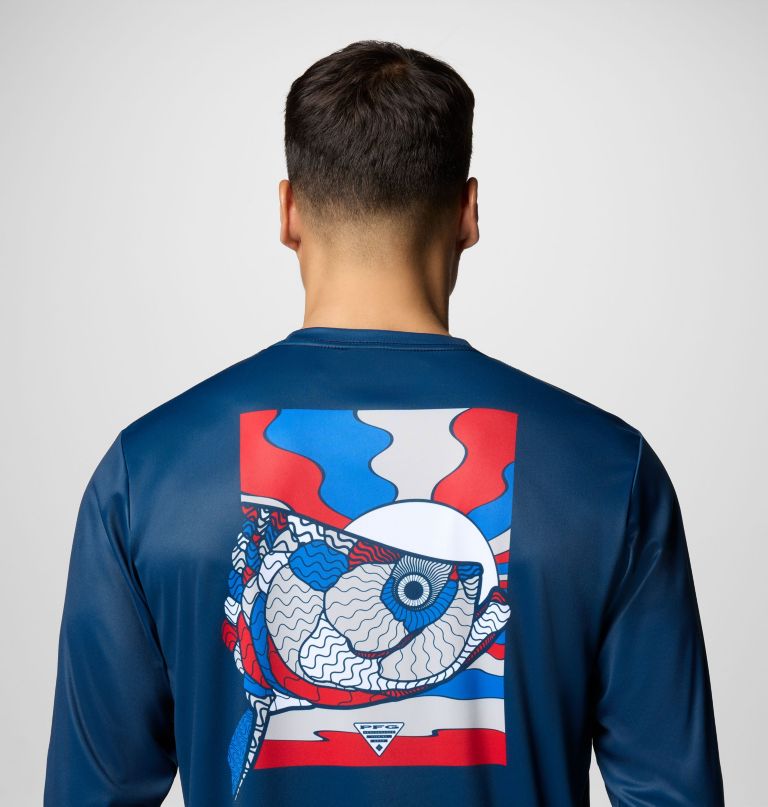 men terminal tackle pfg fish shine long sleeve shirt